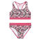 Tumble 'n Dry polyester gebloemde bikini donkerblauw/roze