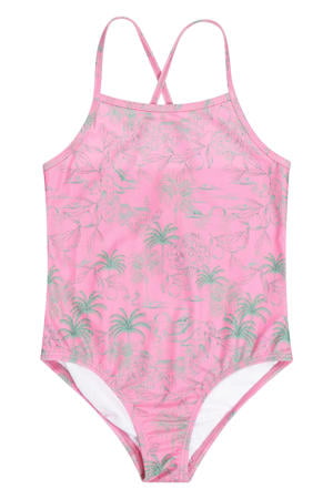 badpak met all over print roze