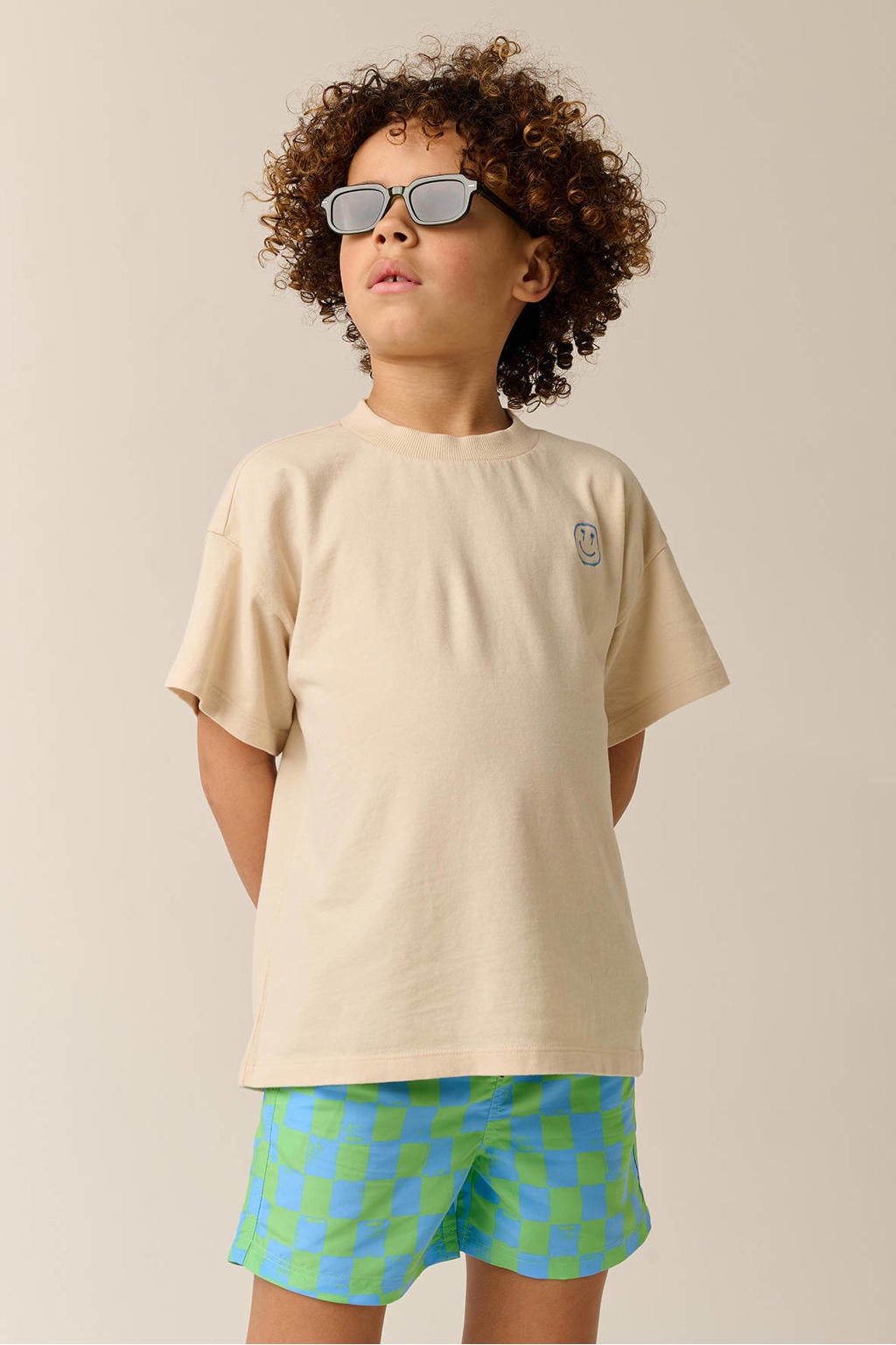 Tumble 'n Dry zwemshort geruit blauw / groen