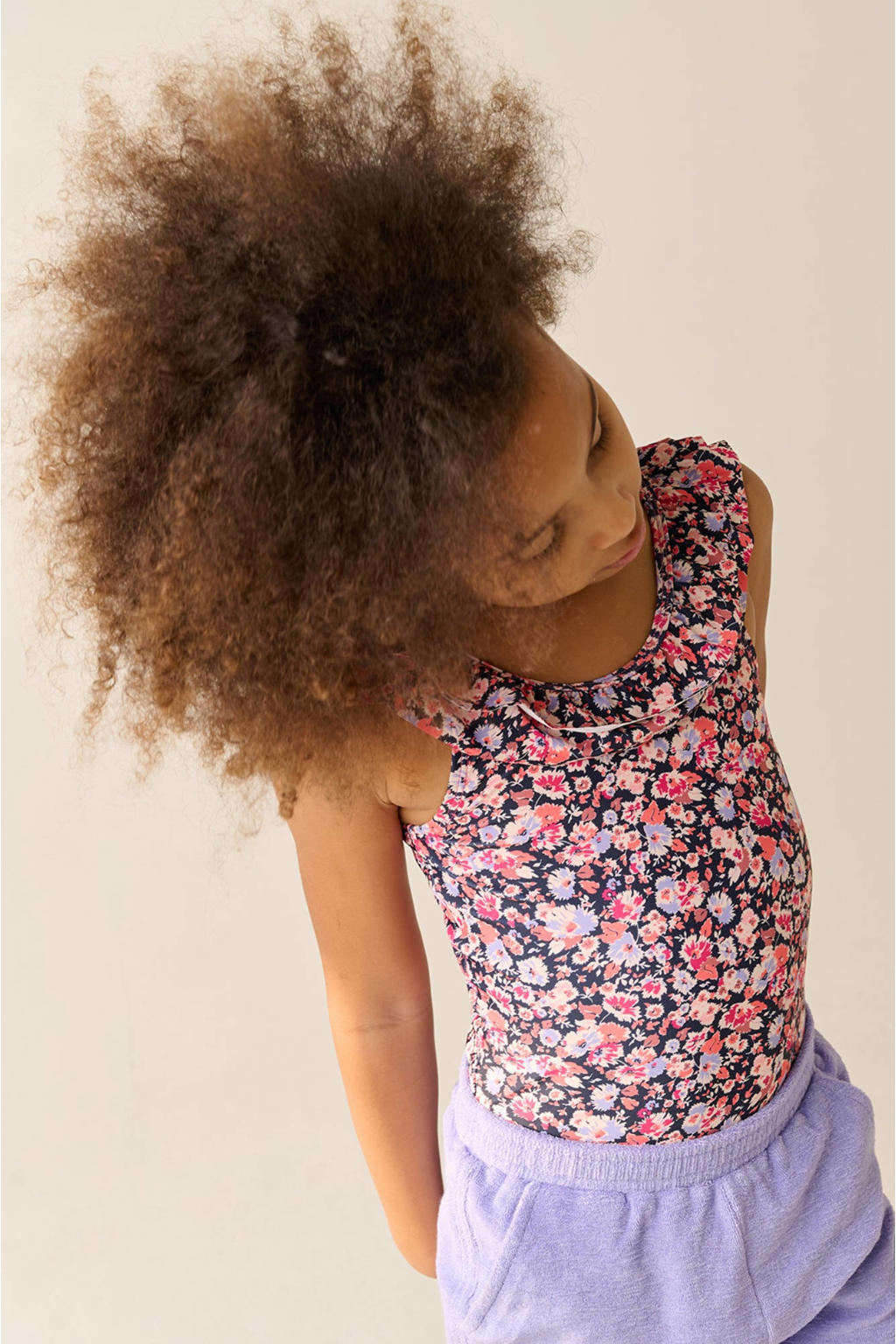 Tumble 'n Dry badpak met ruches donkerblauw / roze