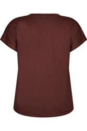 thumbnail: ACTIVE By Zizzi Plus Size sport T-shirt donkerbruin