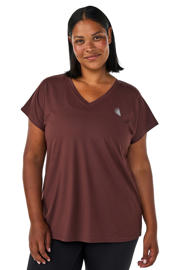 thumbnail: ACTIVE By Zizzi Plus Size sport T-shirt donkerbruin