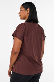 thumbnail: ACTIVE By Zizzi Plus Size sport T-shirt donkerbruin