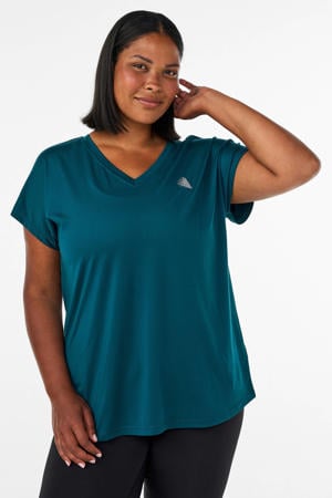 Plus Size sport T-shirt petrol
