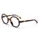 Looplabb leesbril met tortoise print Lolita bruin