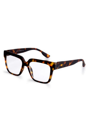 leesbril met tortoise print Max bruin