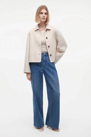 wollen jasje beige