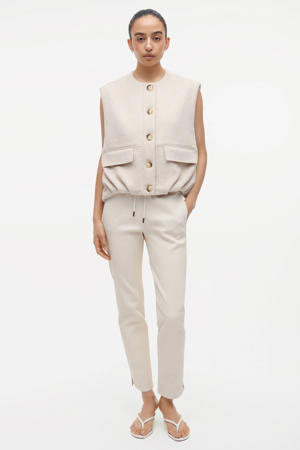 gilet met wol beige