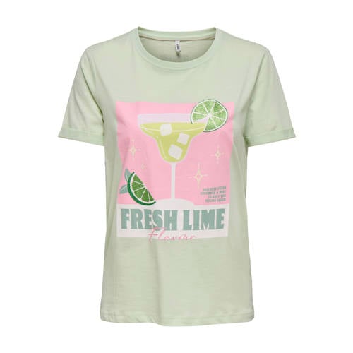 ONLY T-shirt lichtgroen afbeelding