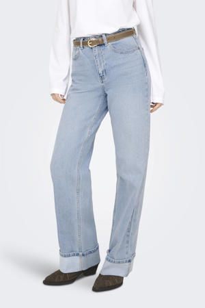 high waist wide leg jeans light blue denim