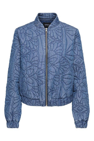 bomberjack broderie medium blue denim