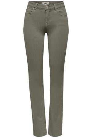 skinny regular waist casual broek donkergroen