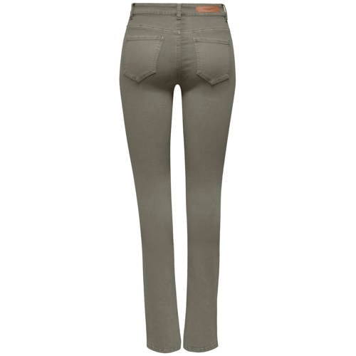 ONLY skinny regular waist casual broek donkergroen afbeelding