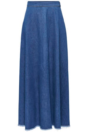 midi rok dark blue denim