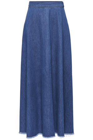 midi rok dark blue denim