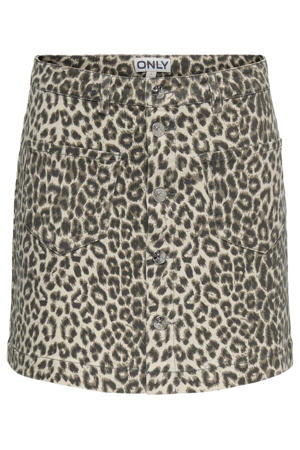 mini rok met panterprint bruin