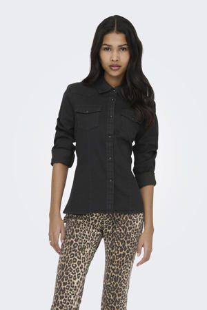 blouse black denim