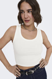 thumbnail: ONLY mouwloze cropped tank top ecru/roze (set van 2)