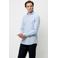 Profuomo slim casual overhemd met linnen lichtblauw