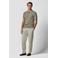 Profuomo regular polo met linnen fijn gebreid beige