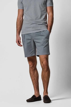 relaxed chino short grijsblauw