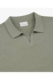 thumbnail: Profuomo zijden regular polo groen fijn gebreid