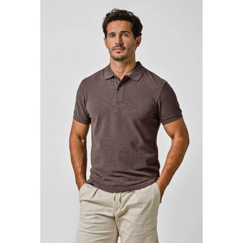 Profuomo regular polo donkerbruin afbeelding