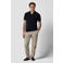 Profuomo regular polo donkerblauw fijn gebreid