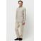 Profuomo slim casual overhemd met linnen groen