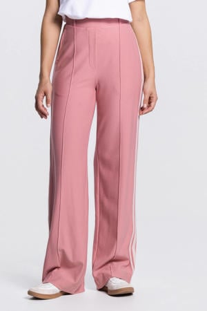 wide leg high waist broek oudroze