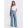 JANSEN Amsterdam wide leg high waist pantalon blauw