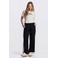 JANSEN Amsterdam wide leg high waist broek zwart