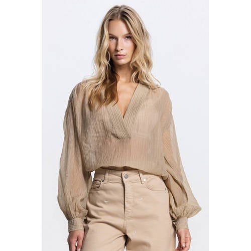 JANSEN Amsterdam blouse zand afbeelding