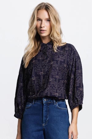 blouse donkerblauw