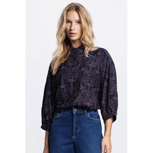 JANSEN Amsterdam blouse donkerblauw afbeelding