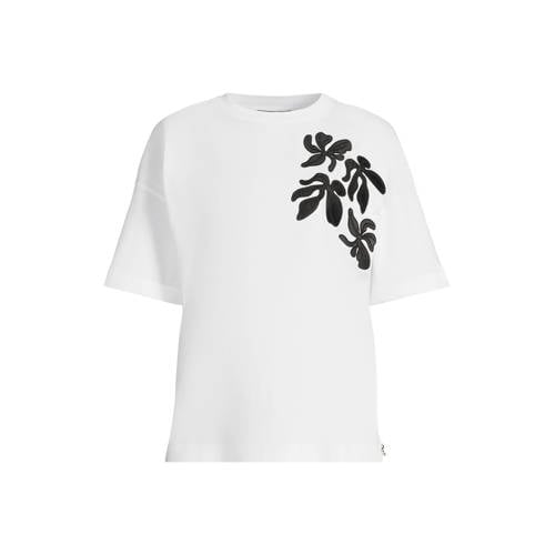 JANSEN Amsterdam gebloemde T-shirt wit afbeelding