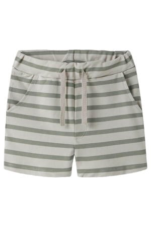 regular gestreepte casual short grijs