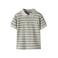NAME IT MINI gestreepte polo beige/groen
