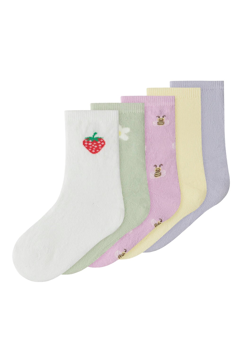 NAME IT MINI sokken - lila/multicolor (set van 5)