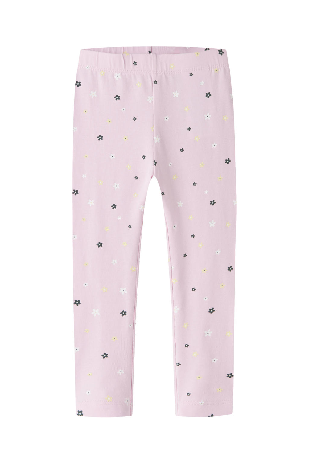 Roze, blauw en witte meisjes NAME IT MINI gebloemde legging van stretchkatoen met skinny fit en elastische tailleband