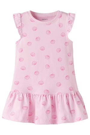 A-lijn jurk roze/wit