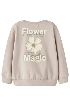 sweater met backprint grijs