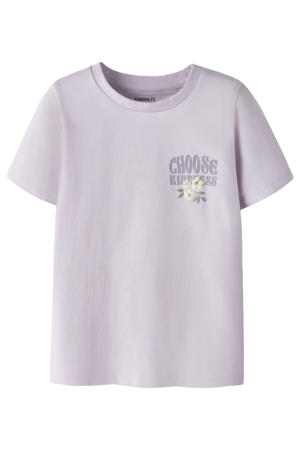 T-shirt met backprint lila