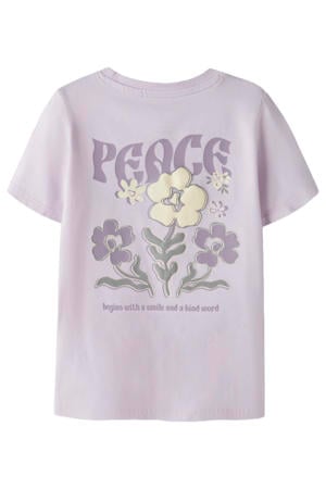 T-shirt met backprint lila