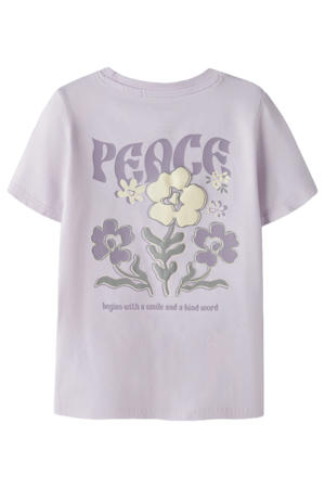 T-shirt met backprint lila