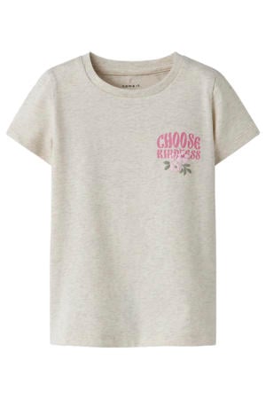 T-shirt met backprint beige