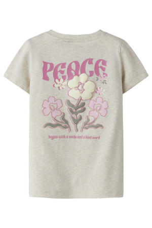 T-shirt met backprint beige