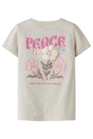 T-shirt met backprint beige
