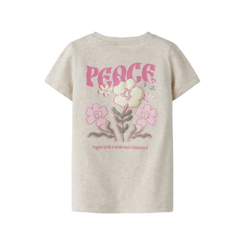 NAME IT MINI T-shirt met backprint beige afbeelding