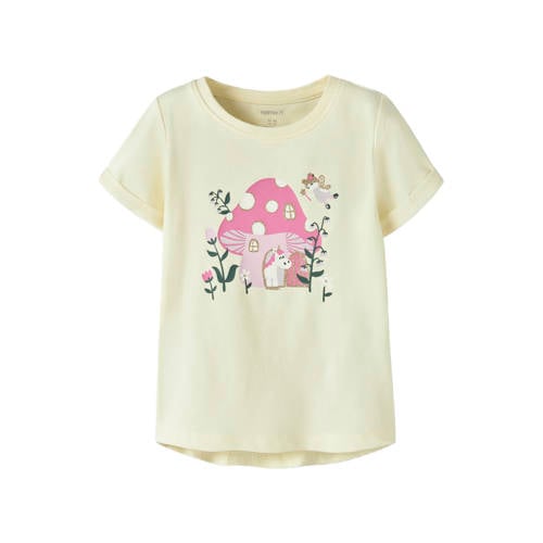 NAME IT MINI T-shirt lichtgeel afbeelding